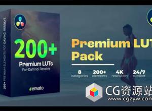 达芬奇预设-200个复古电影现代媒体LUTs视频调色