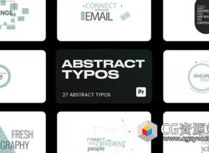 PR模板-27组抽象文字标题排版动画 Abstract Typo