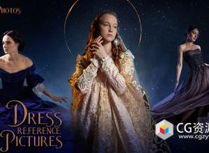 870张女性着装礼服艺术姿势造型高清参考图片