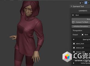 Blender服装布料模拟插件 Garment Tool v2.1.0