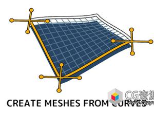 Blender曲线生成面片插件 Curves To Mesh V2.8.1