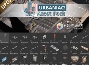 Blender预设-180组城市资产包公路街道楼房场景3D模型 Urbaniac! City Asset Pack v3.06