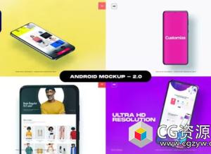 PR模板-Android手机样机APP应用动画演示 Android Mockup - Package 02