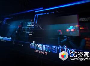 AE模板-科技感故障信号图文介绍展示幻灯片动画 Glitch Digital Slides