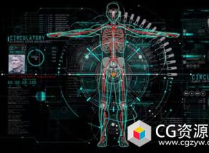 AE模板-科技感信息医疗界面HUD元素动画 HUD Info Medical 4