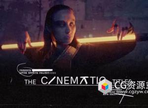 AE模板-电影预告片噪点叠加文字标题开场动画 Cinematic Titles