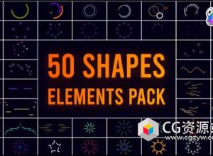FCPX插件-47个线条图形MG动画预设 Shape BIG Pack