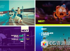 AE模板-10组独特新闻广播标题文字排版动画 Broadcast Titles