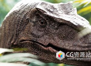 逼真恐龙3d模型绑定Blender预设+使用教程