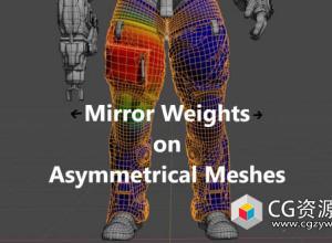 权重镜像Blender插件 Closest Point Weight Mirror