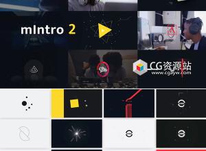FCPX+达芬奇插件-55组现代线条背景文字标题元素Logo片头动画 mIntro 1+2