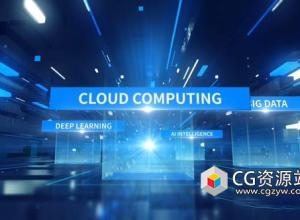 AE模板-E3D科技感通道穿梭文字展示片头 Tech Tunnel Title