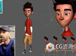 Maya卡通人物步行循环走路动画教程+英文字幕