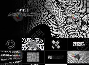 FCPX插件-50组创意抽象文字排版海报标题图案字幕动画预设