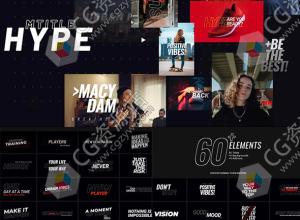 FCPX+达芬奇插件-60组现代时尚文字标题排版字幕动画预设 mTitle Hype