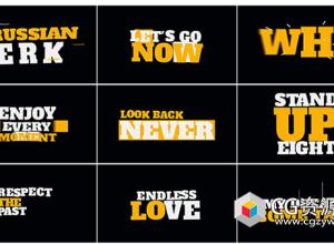 AE模板-弹性抖动文字标题排版片头动画 Wiggle Typography