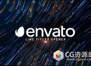 AE模板-抽象粒子线条流动背景文字标题开场片头 Abstract Lines Titles