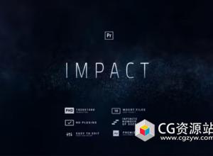 PR模板-大气预告片粒子背景文字标题开场片头 Impact Glitter Particles Titles