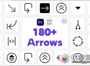AE/PR模板-180组箭头图标动画Big Pack Arrows