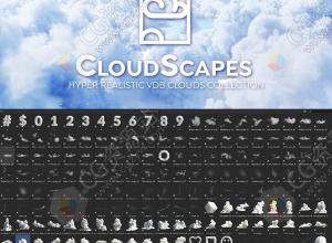 211组真实云朵白云VDB模型Blender预设 CloudScapes