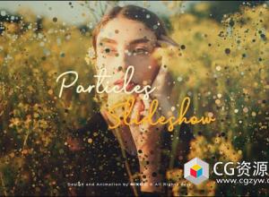 AE模板-粒子消散图片展示转场片头 Original Particles Slideshow