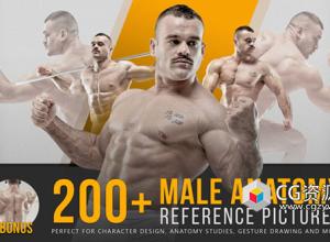 200多张男性解剖学姿势造型参考图片