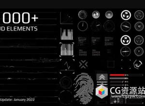 AE模板-1000组科技感小元素HUD动画 Big Hud Pack