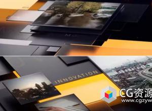 AE模板-高质量三维科技感场景图片视频新闻开场