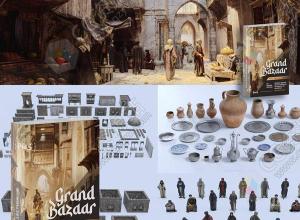 中东集市建筑楼房生活环境物品人物3D模型 Blender/FBX/OBJ/UE格式