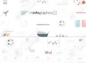 FCPX插件-110组环形饼状图柱状图圆形趋势图信息数据动画预设 mInfographics 2