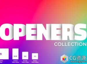 AE模板-时尚网络视频文字排版快闪片头 Openers Pack