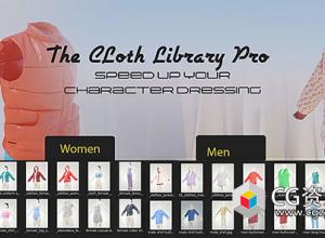 Blender插件-衣服服装布料资产库 The cloth library 2