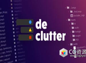 AE脚本-工程项目整理清理组织分类管理 Declutter v1.5 Win/Mac+使用教程