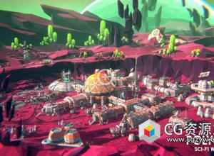 Unreal科幻低多边形游戏资产集合