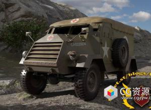 Blender/Substance Painter完整救护车建模贴图并制作动画视频教程