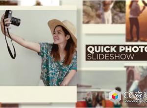 AE模板-拍立得照片幻灯片相册展示片头 Photo Slide