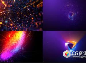 AE模板-粒子拖尾汇聚Logo动画 Particles Trail Reveal