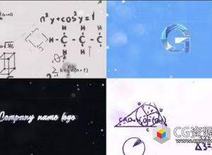 AE模板-数学公式教育标志Logo动画 Education Logo Reveal