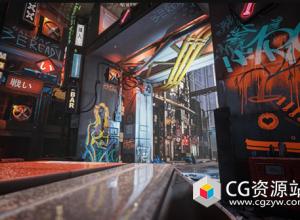 Unreal 3A品质科幻赛博朋克室内环境游戏资产包三套