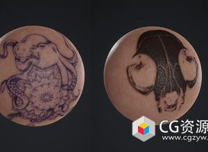 Substance Painter纹身智能材质 Tattoo Generator