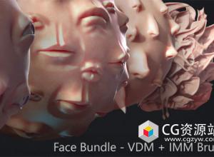 ZBrush-面部五官笔刷IMM + VDM 捆绑包