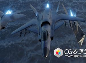 Blender喷气式飞机空中飞行模拟插件 Aviation Jet Strike Addon V1.0