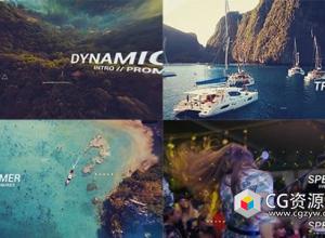 AE模板-夏天旅游幻灯片视频包装片头 Upbeat Summer Slideshow Reel