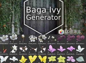 Blender常春藤爬山虎生成插件 Baga Ivy Generator 2.0.2+使用教程