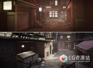 Unity模块化城市胡同场景包 Modular City Alley Pack V2.0
