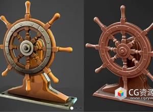 Maya Zbrush SP风格化船舵建模教程