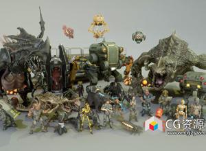 30种科幻机器人机甲外星生物资源包第1卷