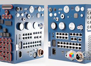 Blender预设开关按钮模型资产包 Abkit: Abdou's Inserts Pack For Kit Ops V1.1.5