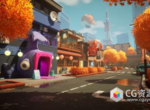 UE5风格化城市环境资产包 Anime City Suburbs 5.2