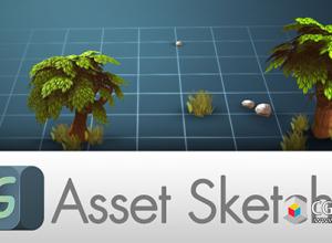 Blender场景模型绘制生成预设插件 Asset Sketcher v2.0.4